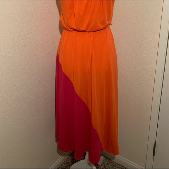 American Rag strapless sundress in coral and pink - Picture 2 of 9